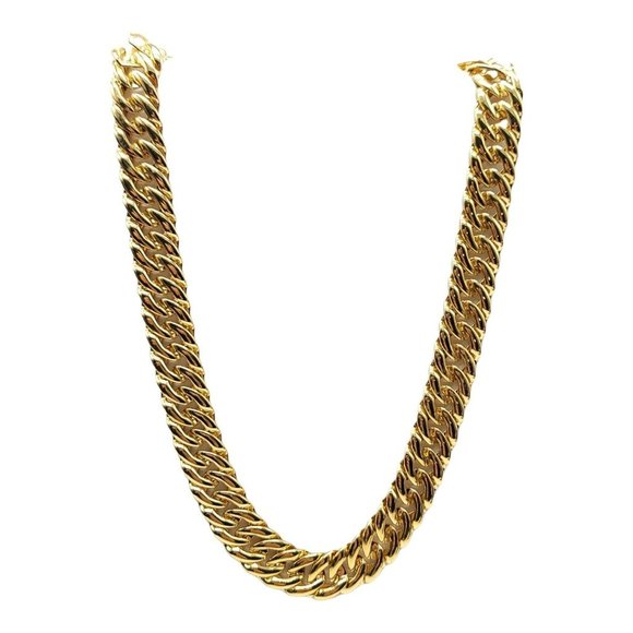 Napier Jewelry - NAPIER Signed PAT. 4.774.743 Gold Tone Necklace Choker 18" Length Vintage